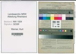 Entnazifizierung Kurt Werner , geb. 17.07.1921 (Schreiner)