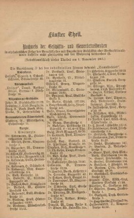 Fünfter Theil.