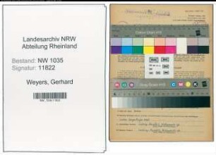 Entnazifizierung Gerhard Weyers , geb. 10.02.1917 (Steiger)