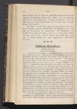 Missions-Rundschau