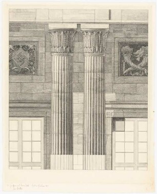 Neue Reichskanzlei, Berlin Innenräume: Wandaufriss, Details