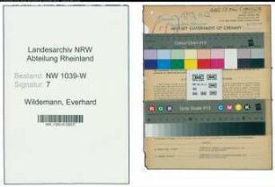 Entnazifizierung Everhard Wildemann , geb. 24.07.1893 (Obersekretaer)