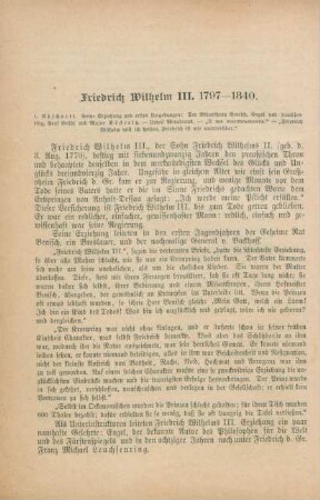Friedrich Wilhelm III. 1797 - 1840