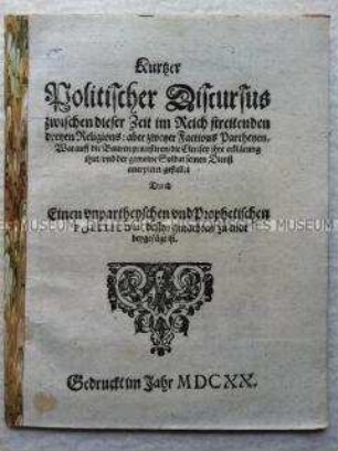 Abhandlung über die im Dreißigjährigen Krieg sich streitenden Religionen