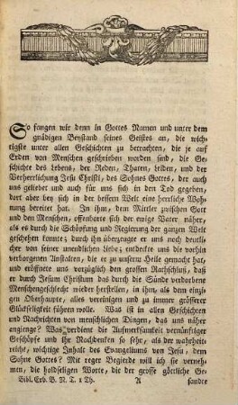Das größre biblische Erbauungsbuch, 2,1. Neuen Testaments erster Theil