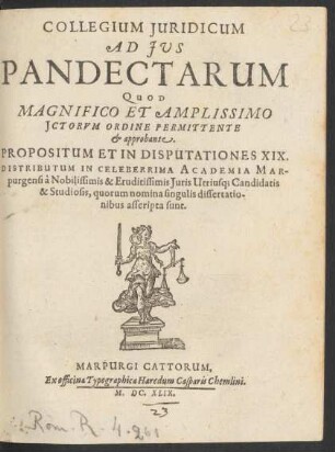 Collegium Iuridicum Ad Ius Pandectarum