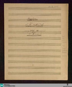 Requiems. Arr - Don Mus.Ms. 855|1 : winds; d; StrK WoO 6.19