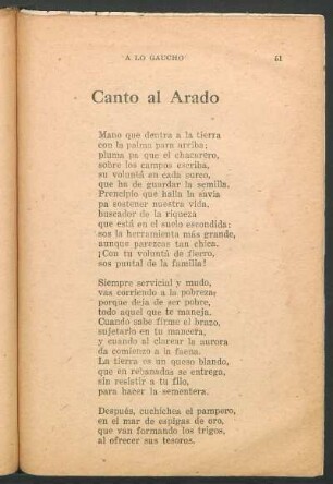 Canto al Arado