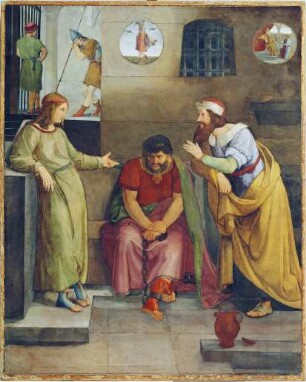 Joseph im Gefängnis. Wandgemälde aus dem achtteiligen Zyklus aus der Casa Bartholdy in Rom