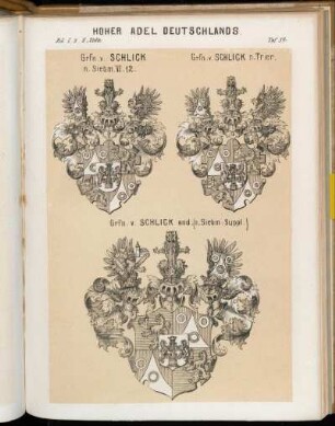 Taf. 57. Grfn. v. Schlick - Grfn. v. Schlick n. Trier. - Grfn. v. Schlick and.