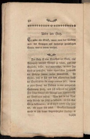 Ueber den Geitz.