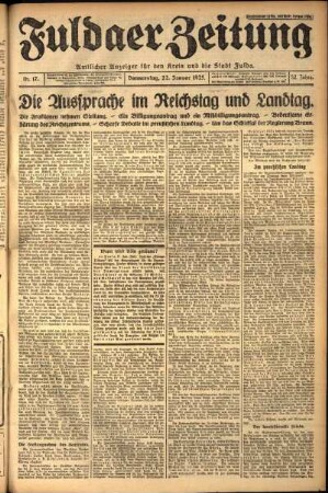 Ausgabe vom Donnerstag, den 22. Januar 1925.