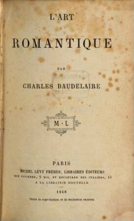 Oeuvres complètes de Charles Baudelaire. 3
