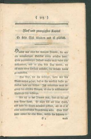 Fünf und zwanzigstes Kapitel Er sieht Miß Walton und ist glücklich.