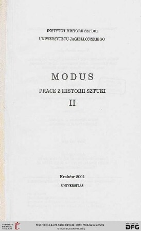 2: Modus: Prace z historii sztuki