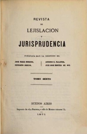 Revista de legislación y jurisprudencia. 6. 1871