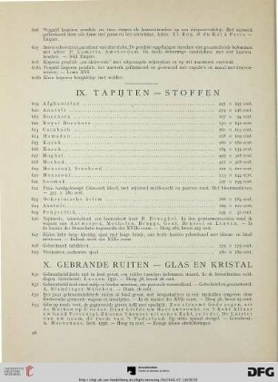 X. Gebrande ruiten – glas en kristal (Nr. 630-639)