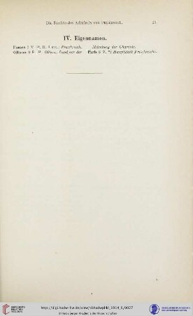 IV. Eigennamen