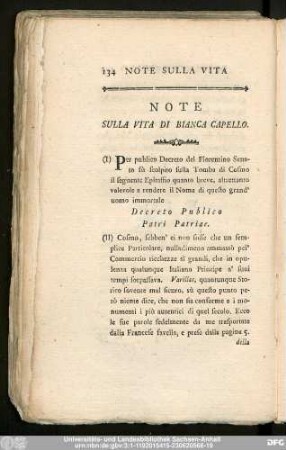 Note Sulla Vita Di Bianca Capello.