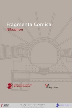 Band 15: Fragmenta comica: (FrC) ; Kommentierung der Fragmente der griechischen Komödie: Nicofonte : introduzione, traduzione e commento