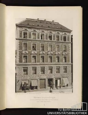 5. Wohnhaus Rothebühlstr. 86, Stuttgart. Architekt: R. Reinhardt, Prof. a. d. Techn. Hochschule daselbst. Erbaut von Werkmeister G. Widmann.