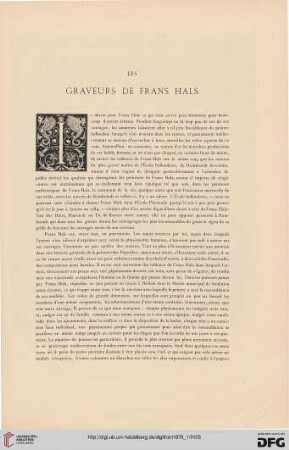 2: Les graveurs de Frans Hals