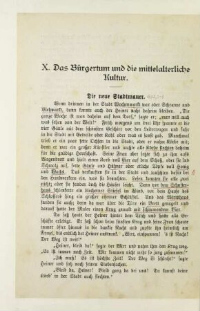 X. Das Bürgertum und die mittelalterliche Kultur