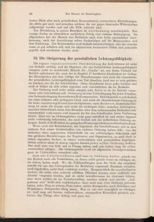 19. Die Steigerung der persönlichen Leistungsfähigkeit.