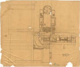 Fischer, Theodor; Köln; Werkbundausstellung, Wandelhalle - Grundriss