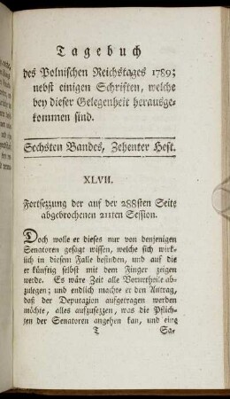 Sechsten Bandes, Zehenter Heft.