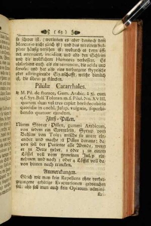 Pilulæ Catarrhales.