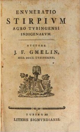 Envmeratio Stirpivm Agro Tvbingensi Indigenarvm
