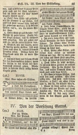 IV. Von der Vorsehung Gottes.