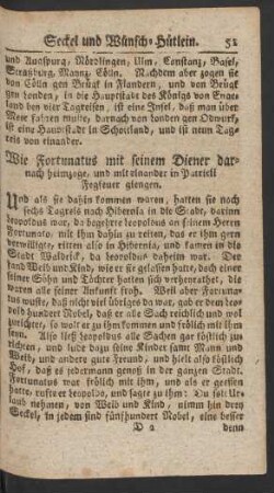 Wie Fortunatus mit seinem Diener darnach heimzoge ...