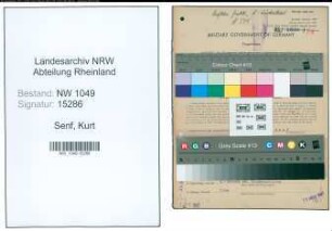 Entnazifizierung Kurt Senf , geb. 27.07.1918 (Schlosser)