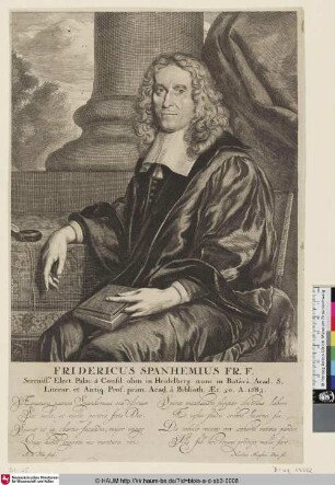 FRIDERICUS SPANHEMIUS FR. F. [Porträt des Theologen und Bibliothekars Friedrich Spanheimers des Jüngeren]