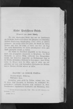 Kieler Professoren-Briefe