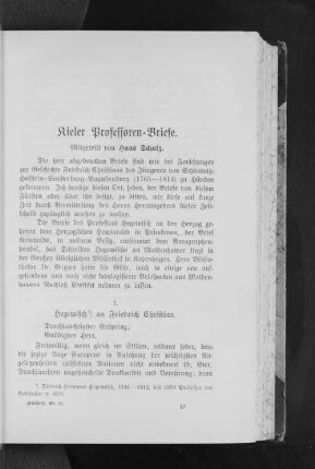 Kieler Professoren-Briefe