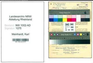 Entnazifizierung Karl Meinhardt, geb. 26.01.1913 (Sachbearbeiter)