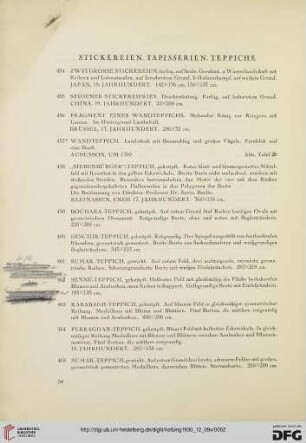 Stickereien, Tapisserien, Teppiche (Nr. 454-476)