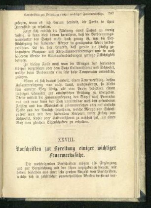Vorschriften zur Bereitung einiger wichtiger Feuerwerkssätze