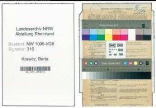 Entnazifizierung Berta Krawitz , geb. 25.08.1912 (Postfacharbeiterin)