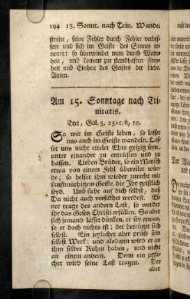 194-204, Am 15. Sonntage nach Trinitatis