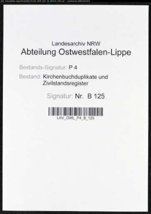 Heiratsbelege zum Zivilstandsregister von Herne (H 1811)