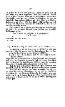Schulbildung der Armee-Ersatz-Mannschaften : [V. Elementarschulwesen]