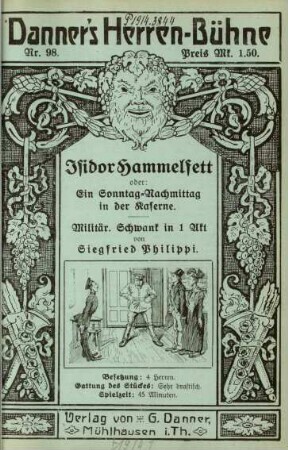 Isidor Hammelfett oder: Ein Sonntag-Nachmittag in der Kaserne : Militär. Schwank in 1 Akt