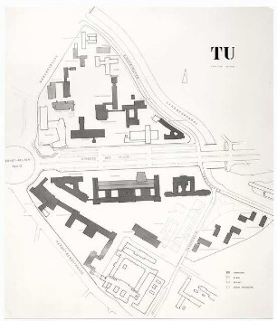 Technische Universität Berlin: Lageplan Gebäude auf dem Nordgelände und Stammgelände