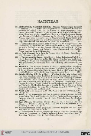 Nachtrag (Nr. 481 - 550)