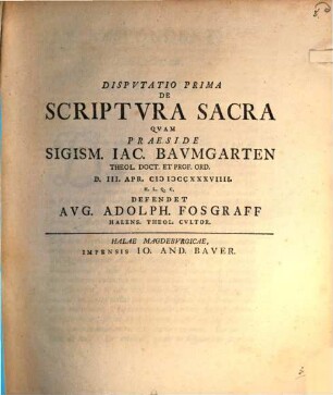 Disp. prima de scriptura sacra