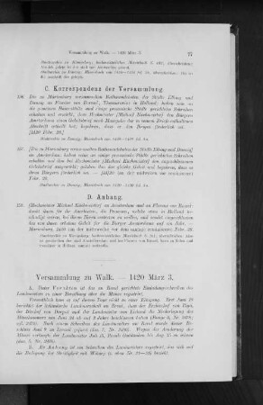 Versammlung zu Walk. - 1420 März 3.